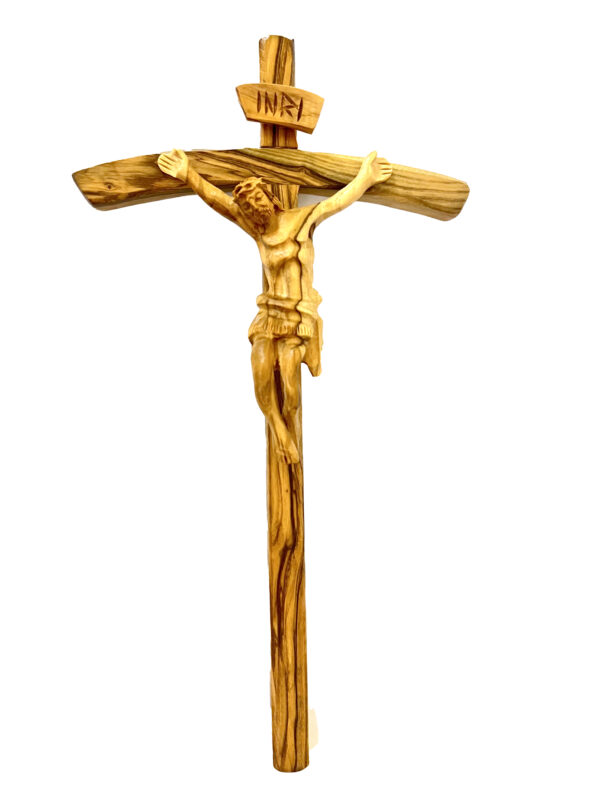 Crocefisso in legno intarsiato